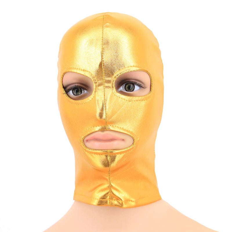 Vimoisa Metallic Cycling Face Neck Mask Hat Ultra Balaclava Hood(Gold) - Image 1